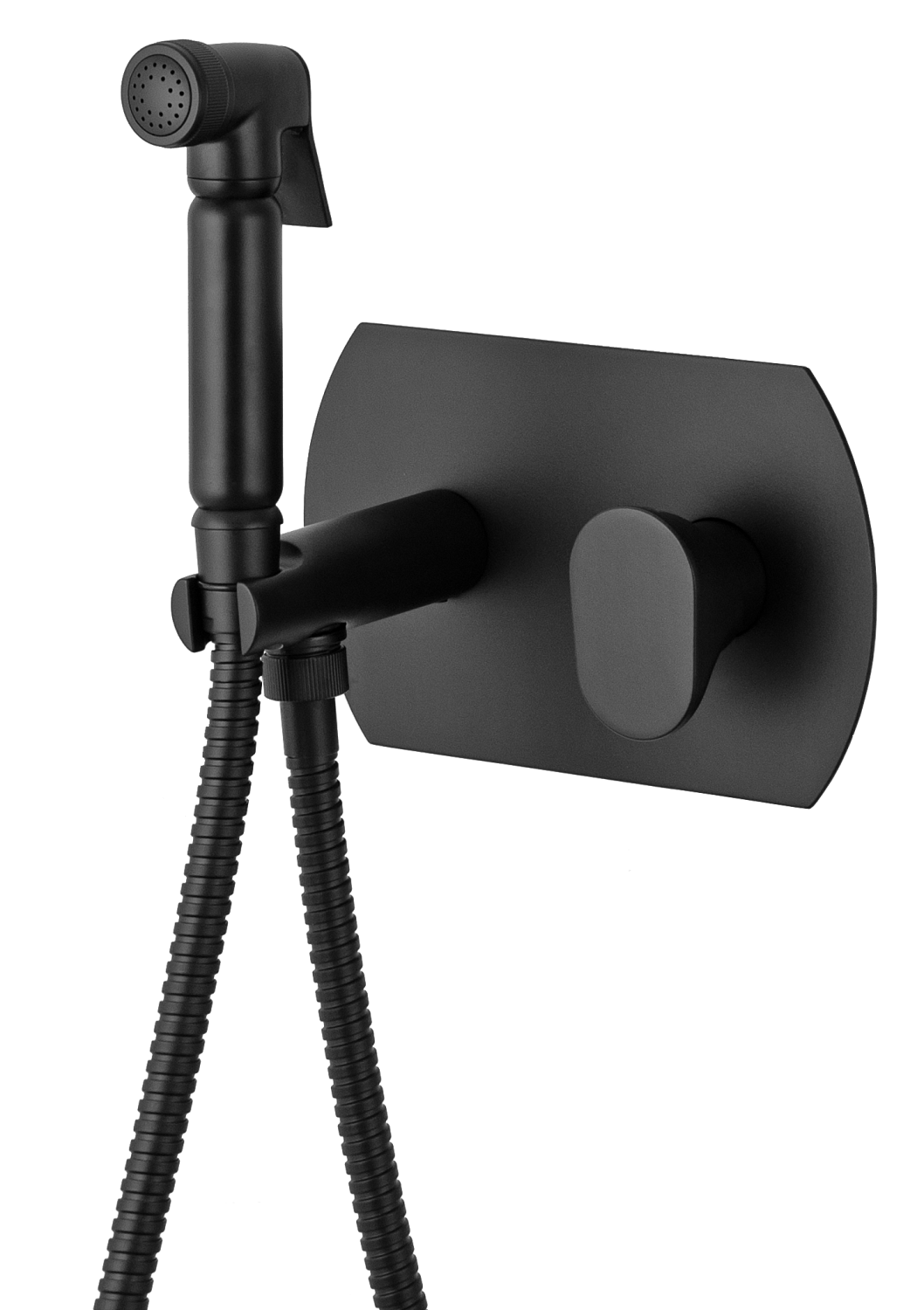 Remer Infinity Гигиенический душ со смесителем, шланг, с встраиваемой частью, цвет: nero opaco I60NO