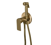 Remer Infinity Гигиенический душ со смесителем, шланг, с встраиваемой частью, цвет: vecchio ottone I65VO