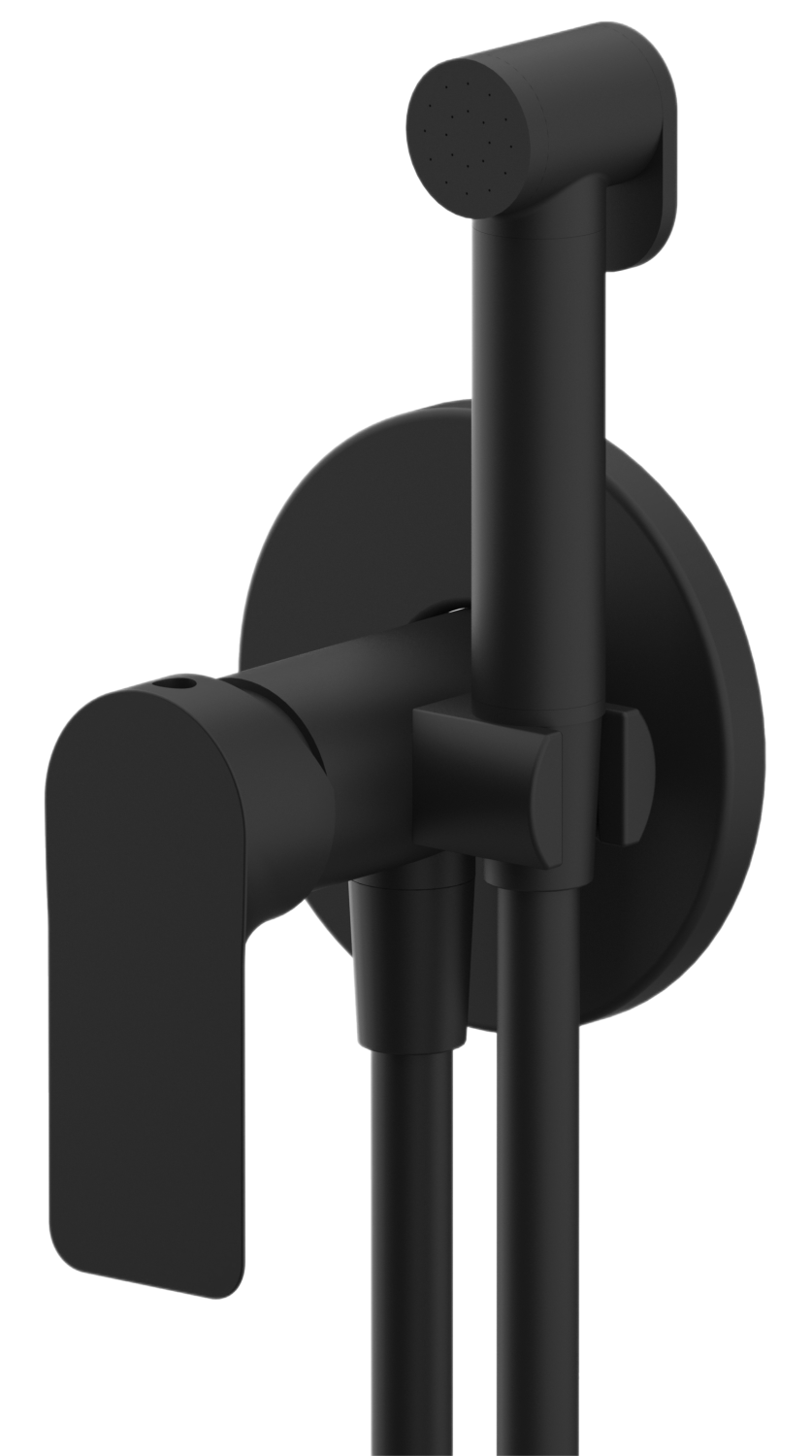 Remer Infinity Гигиенический душ со смесителем, шланг, с встраиваемой частью, цвет: nero opaco I65WNO