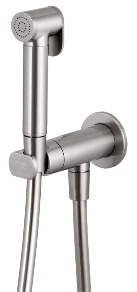 Remer X Style Гигиенический душ с прогрессивным смесителем, шланг 120 см, цвет: nichel spazzolato N64WNP