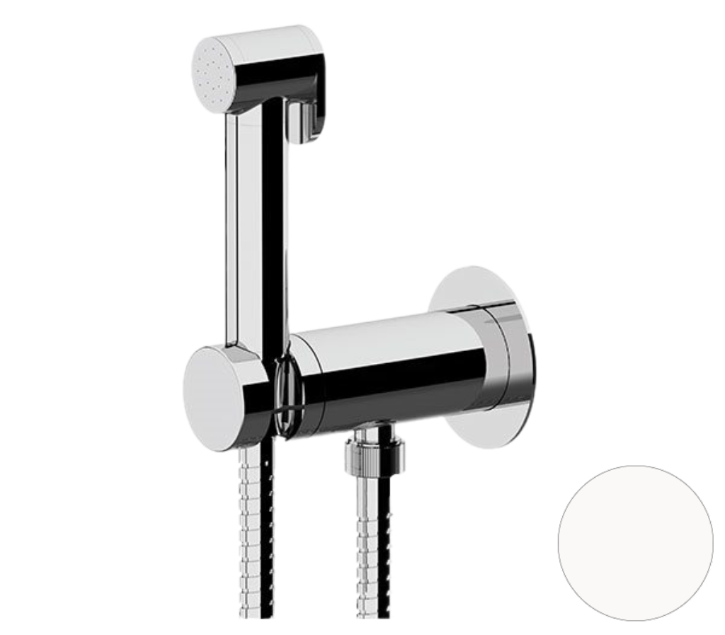 Remer X Style Гигиенический душ с прогрессивным смесителем, встраиваемая часть, цвет: bianco opaco X61PWBO