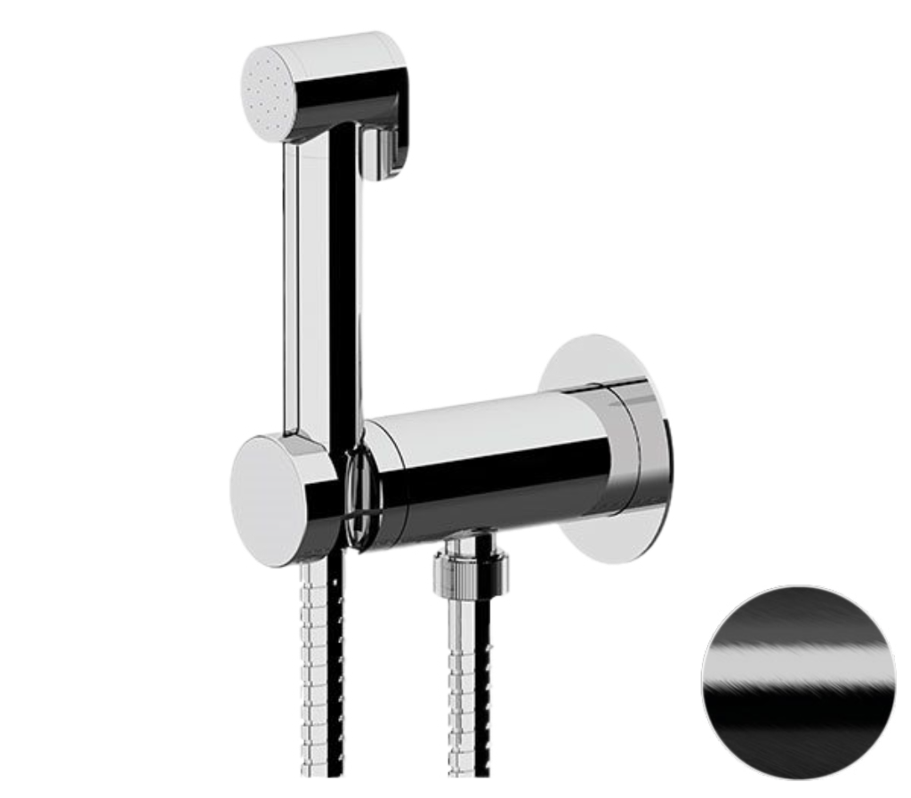 Remer X Style Гигиенический душ с прогрессивным смесителем, шланг, цвет: cromo nero spazzolato X61PWCFP