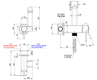 Remer X Style Гигиенический душ со смесителем, шланг 120 см, с встраиваемой частью, цвет: cromo X65C25W