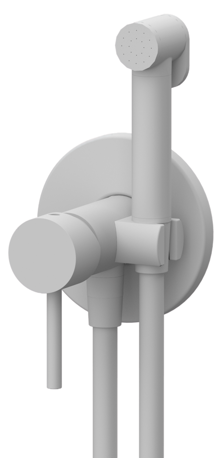 Remer X Style Гигиенический душ со смесителем, шланг, с встраиваемой частью, цвет: bianco opaco X65WBO