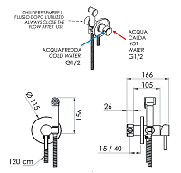 Remer X Style Гигиенический душ со смесителем, шланг, с встраиваемой частью, цвет: vecchio ottone X65WVO