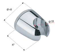 Remer Держатель ручного душа, цвет: cromo 339F