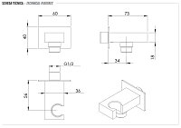 Remer Шланговое подключение с держателем душа, цвет: cromo 337W
