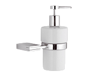 Remer Flat Дозатор для жидкого мыла, подвесной, керамическая колба, цвет: cromo FT13CR