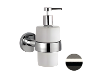 Remer Guest Дозатор для жидкого мыла, подвесной, керамическая колба, цвет: nichel spazzolato GS13NP