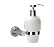 Remer Minimal Inox Дозатор для жидкого мыла, подвесной, керамическая колба, цвет: inox/cromo Mi13INOXCR