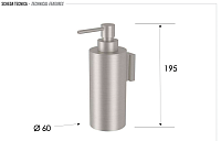 Remer Inox Accessories Дозатор для жидкого мыла подвесной, латунная колба, цвет: inox spazzolato SSXI13