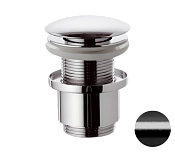 Remer Донный клапан click-clack без перелива, цвет: cromo nero spazzolato 904CC2114CFP