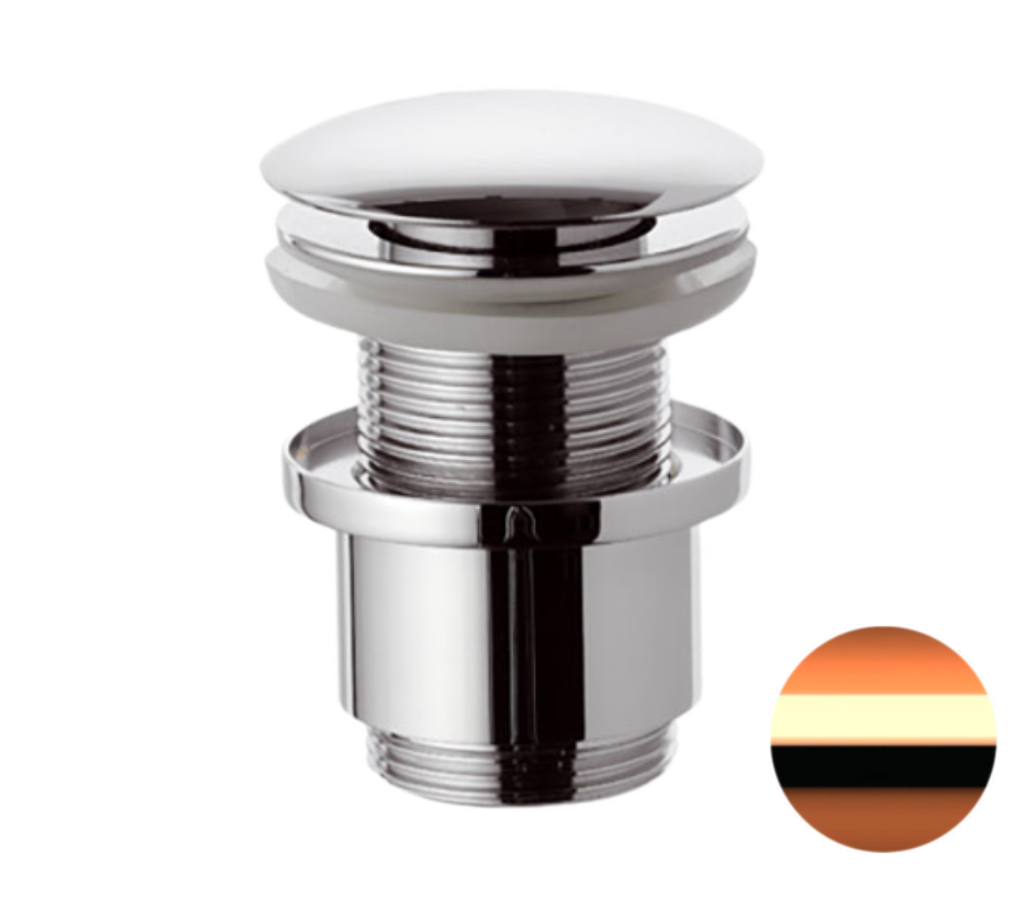 Remer Донный клапан click-clack без перелива, цвет: rame lucido 904CC2114RL