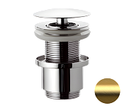 Remer Донный клапан click-clack незапираемый без перелива, цвет: oro spazzolato 9072114BG