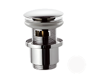 Remer Донный клапан click-clack с переливом, цвет: bianco opaco 905CC2114BO