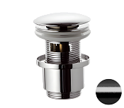 Remer Донный клапан click-clack с переливом, цвет: cromo nero spazzolato 905CC2114CFP