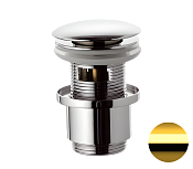 Remer Донный клапан click-clack с переливом, цвет: oro lucido 905CC2114DO