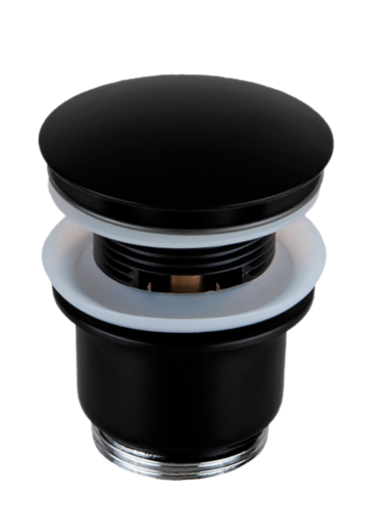 Remer Донный клапан click-clack с переливом, цвет: nero opaco 905CC2114NO