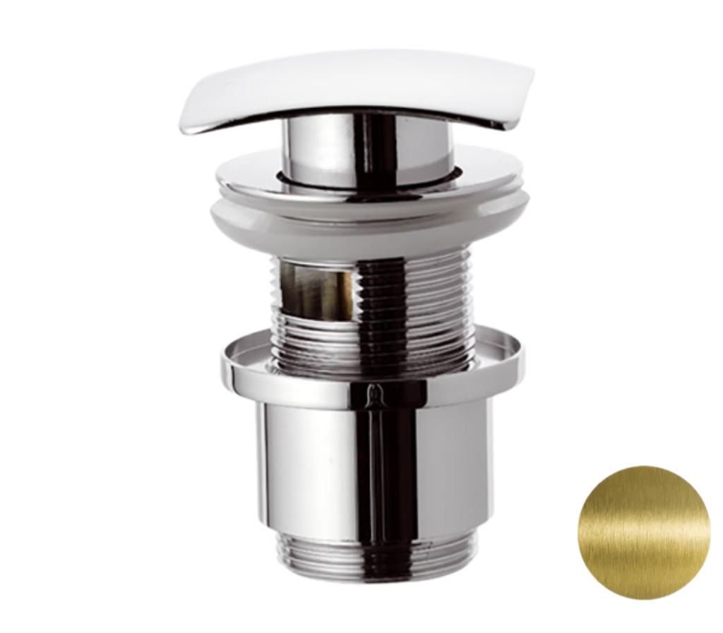 Remer Донный клапан click-clack с переливом, цвет: vecchio ottone 905SCC2114VO