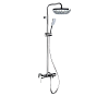 Remer Infinity Душевая стойка: смеситель, верхний душ 20 см, лейка, штанга 161 см, цвет: cromo I34A8CPAD20