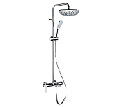 Remer Infinity Душевая стойка: смеситель, верхний душ 20 см, лейка, штанга 161 см, цвет: cromo I34A8CPAD20