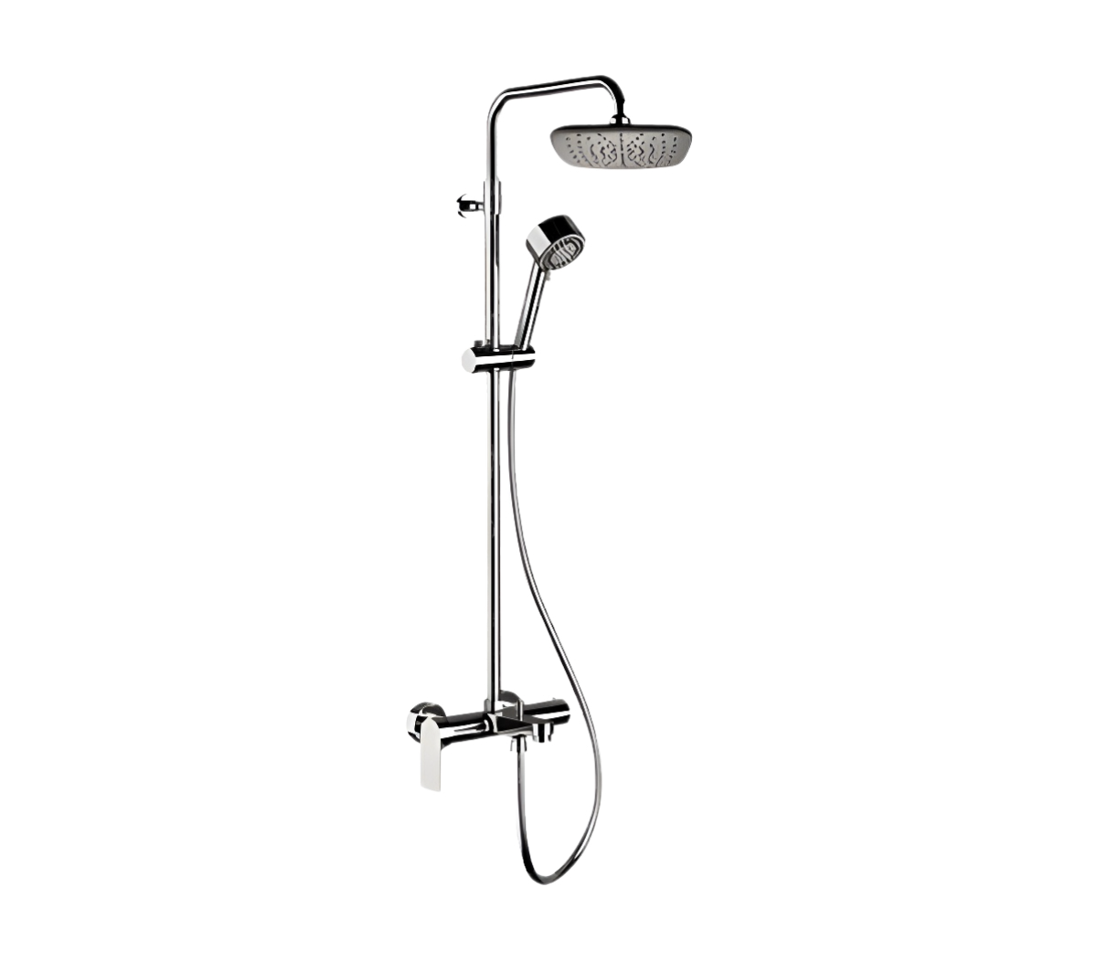 Remer Infinity Душевая стойка: смеситель, верхний душ 20 см, лейка, штанга 161 см, цвет: cromo I34AAD20