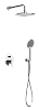 Remer Energy Душевой комплект: смеситель, верхний душ 25 см, лейка 3 режима, шланг, цвет: cromo EY09S02MD25MVB