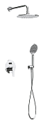 Remer Energy Душевой комплект: смеситель, верхний душ 25 см, лейка 3 режима, шланг, цвет: cromo EY09S02MD25MVB