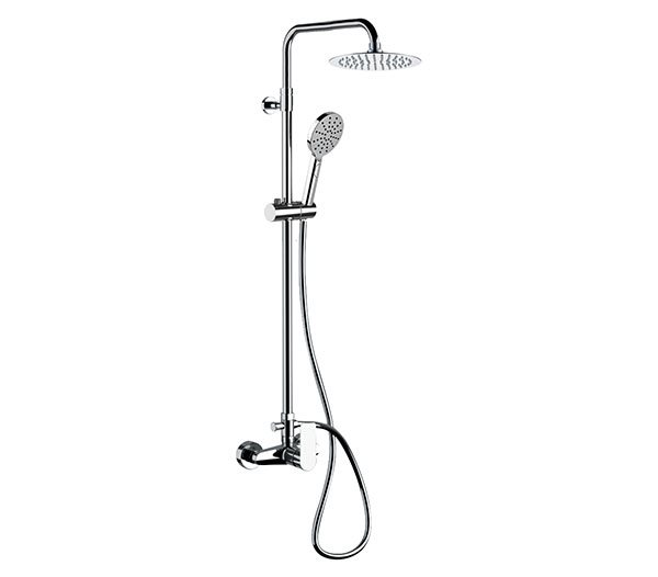 Remer Energy Душевая стойка: смеситель, верхний душ 25 см, лейка, штанга 167 см, шланг, цвет: cromo EY37A8MPUFM25G