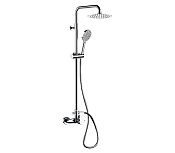 Remer Energy Душевая стойка: смеситель, верхний душ 25 см, лейка, штанга 167 см, шланг, цвет: cromo EY37A8MPUFM25G