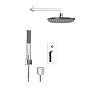 Remer Infinity Душевой комплект: смеситель, верхний душ 20 см, лейка, держатель, шланг, цвет: cromo i09S02