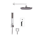 Remer Infinity Душевой комплект: смеситель, верхний душ 20 см, лейка, держатель, шланг, цвет: cromo i09S02