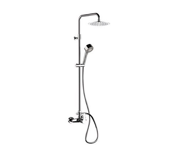Remer Winner Душевая стойка: смеситель, верхний душ 20 см, лейка, штанга 166 см, шланг, цвет: cromo W37AUFM20