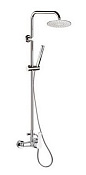 Remer Winner Душевая стойка: смеситель, верхний душ 20 см, лейка 1 режим, шланг 150 см, цвет: cromo W37X7MDEC20