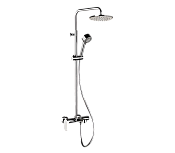 Remer Class Line Душевая стойка: смеситель, верхний душ 20 см, лейка, штанга 161 см, цвет: cromo L34AMD20