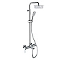Remer Energy Душевая стойка: смеситель, верхний душ 25 см, лейка, штанга 161 см, шланг, цвет: cromo EY34A8CPUFD25G