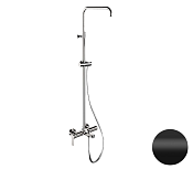 Remer Energy Душевая стойка: смеситель, штанга 161 см, шланг 150 см, цвет: nero opaco EY34ASSDNO