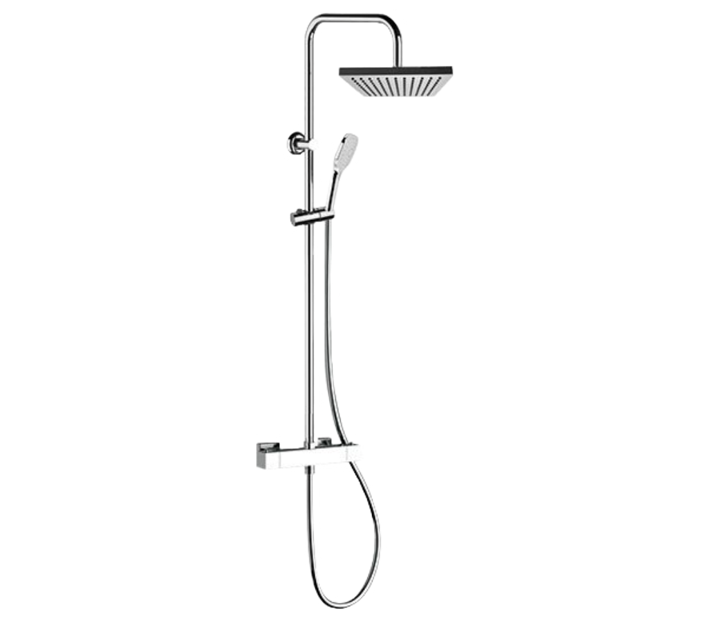 Remer Absolute Душевая стойка: термостат, верхний душ 20 см, лейка, штанга 100 см, цвет: cromo ST32X8CPSD25
