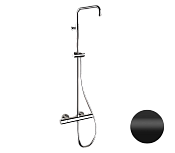 Remer Elegance Душевая стойка: термостат, штанга 161 см, шланг 150 см, цвет: nero opaco EQ32ASSDNO