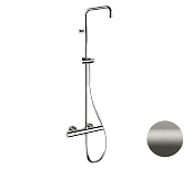 Remer Elegance Душевая стойка: термостат, штанга 161 см, шланг 150 см, цвет: nichel spazzolato opaco EQ32ASSDNPO