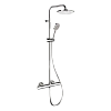 Remer Elegance Душевая стойка: термостат, верхний душ 20 см, лейка, штанга 161 см, цвет: cromo EQ32A8MPMD20