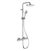 Remer Elegance Душевая стойка: термостат, верхний душ 20 см, лейка, штанга 161 см, цвет: cromo EQ32A8MPMD20