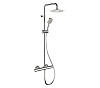 Remer Elegance Душевая стойка: термостат, верхний душ 25 см, лейка, штанга 161 см, цвет: cromo EQ32A8MPUFM25G