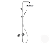 Remer Elegance Душевая стойка: термостат, верхний душ 20 см, штанга 100 см, цвет: bianco opaco EQ32X7MMM20BO