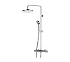 Remer Elegance Душевая стойка: термостат, верхний душ 20 см, лейка, штанга 99 см, шланг, цвет: cromo EQ37330FG