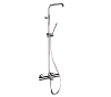 Remer Elegance Душевая стойка: термостат, излив 19,1 см, лейка 1 режим, шланг 150 см, цвет: cromo EQ34A7MMSSOF