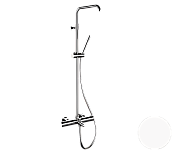 Remer Elegance Душевая стойка: термостат, излив 19,1 см, лейка 1 режим, шланг, цвет: bianco opaco EQ34A7MMSSOFBO