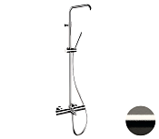 Remer Elegance Душевая стойка: термостат, лейка 1 режим, шланг, цвет: nichel spazzolato opaco EQ34A7MMSSOFNP