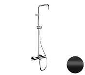 Remer Elegance Душевая стойка: термостат, излив, штанга 161 см, шланг 150 см, цвет: nero opaco EQ34ASSDNO