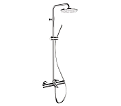 Remer Elegance Душевая стойка: термостат, верхний душ 20 см, лейка, штанга 161 см, цвет: cromo EQ34A7MDMD20